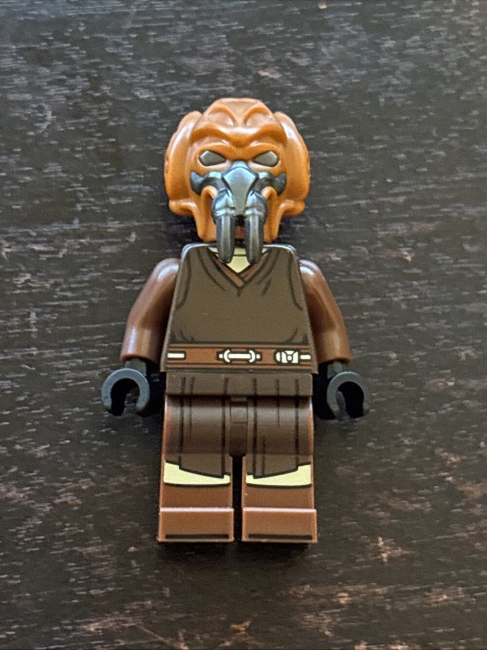 Lego Plo Koon Minifigure #sw1414 Dark Brown Robe Tan Shirt Printed Legs New